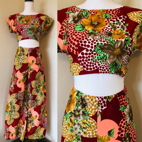Vintage Pants - Vintage 🔥Funkadelic🔥 Floral Matching Top & Bells